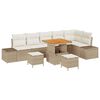 vidaXL Gartensofa-set 9 stk. Beige Poly-Rattan