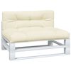 vidaXL Palettenkissen 2-tlg. Creme Stoff