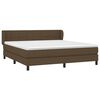 vidaXL Boxspringbett mit Matratze Dunkelbraun 180x200 cm Stoff