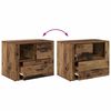 vidaXL Nachttisch mit Schubladen Altholz 35 x 60 x 50 cm Holzwerkstoff
