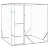vidaXL Outdoor-Hundezwinger Silbern 2x2x2 m Verzinkter Stahl
