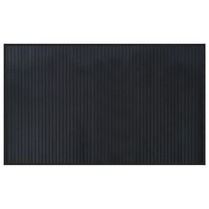 vidaXL Teppich Rechteckig Schwarz 60x100 cm Bambus
