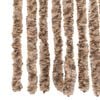 vidaXL Fliegenvorhang Beige und Dunkelbraun 56x185 cm Chenille