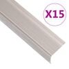 vidaXL Treppenkantenprofile L-Form 15 Stk. Aluminium 90cm Champagner