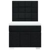 vidaXL Boxspringbett mit Matratze Schwarz 100x200 cm Stoff