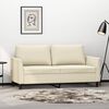 vidaXL 2-Sitzer-Sofa Creme 140 cm Kunstleder