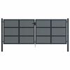 vidaXL Gartentor Anthrazit 400x150 cm Stahl