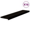 vidaXL Treppenstufen 16 Stk. Braun-Schwarz 110x25x2 cm Massivholz Eiche