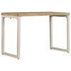vidaXL Esstisch 115x55x76 cm Massivholz Mango und Stahl