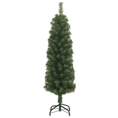 vidaXL Künstlicher Weihnachtsbaum Schlank mit Ständer Grün 150 cm PVC