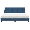 vidaXL Bett mit Matratze "Hanko" Blau 160x200 cm Stoff