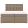 vidaXL Boxspringbett Matratze Cappuccino-Braun 200x200cm Kunstleder