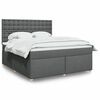 vidaXL Boxspringbett mit Matratze Dunkelgrau 180x200 cm Stoff