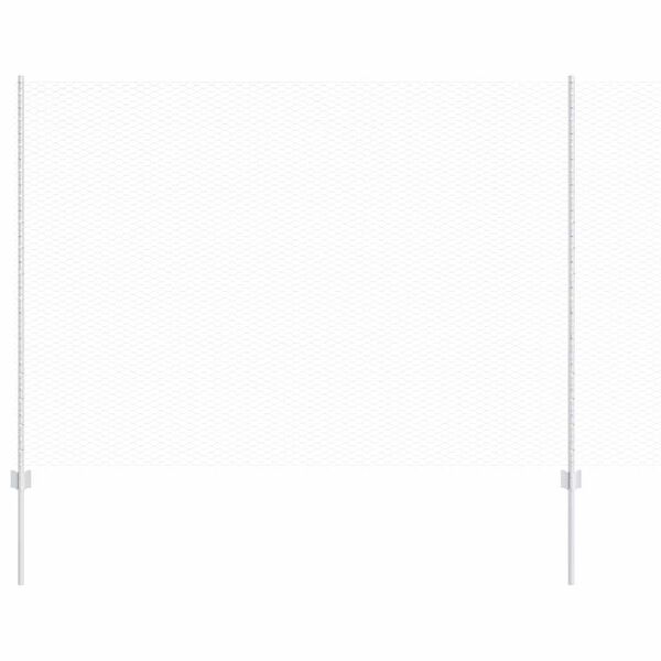 vidaXL Zaun mit Pfosten Silber 1,5 x 25 m Stahl