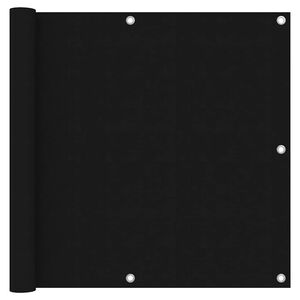 vidaXL Balkon-Sichtschutz Schwarz 90x300 cm Oxford-Gewebe