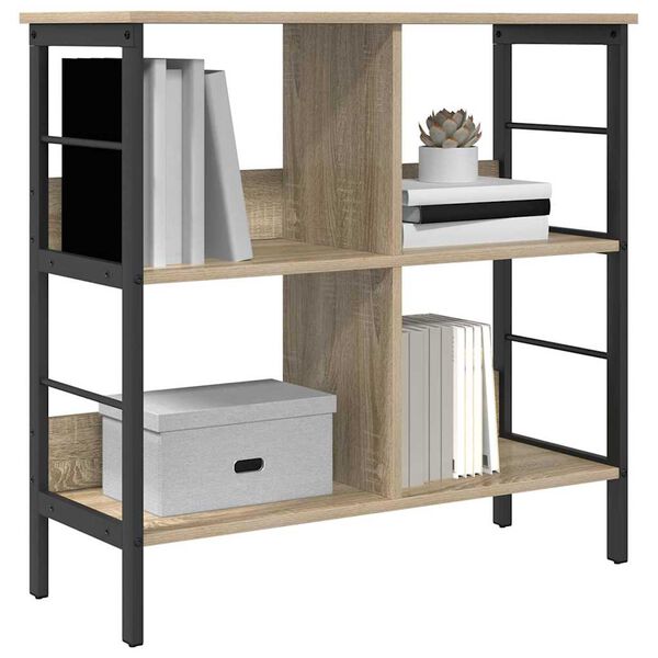 vidaXL B&uuml;cherregal Sonoma-Eiche 82 x 32 x 79 cm Holzwerkstoff