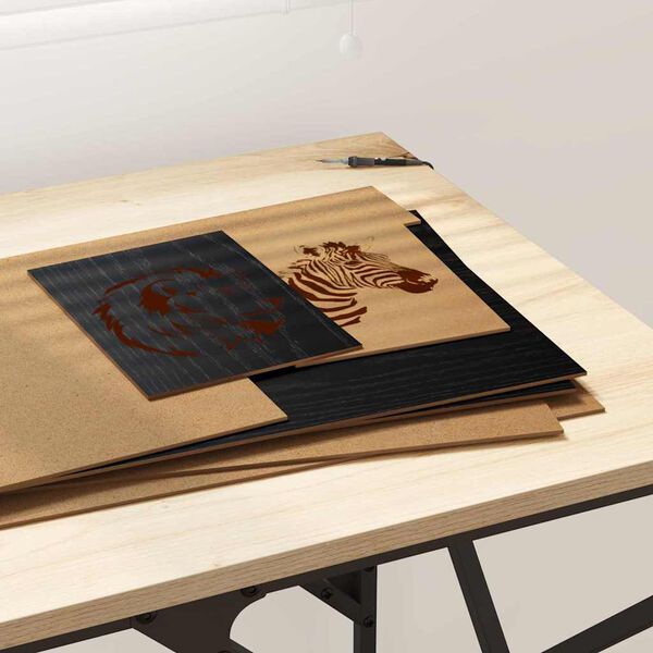 vidaXL Dekoplatten 12 pcs Schwarz Eichen-Optik 30 x 42 x 0.3 cm