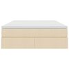vidaXL Aufbewahrungsbett mit Matratze Creme 140 x 200 cm Polyester