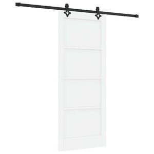 vidaXL Schiebet&uuml;r ORKDAL 83 x 202 cm Massives Kiefernholz Wei&szlig;