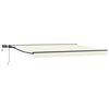 vidaXL Manueller Markisenrahmen mit LEDs Creme und Anthrazit 4 x 2 m