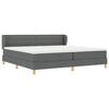 vidaXL Boxspringbett mit Matratze Dunkelgrau 200 x 200 cm Stoff