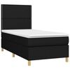 vidaXL Boxspringbett mit Matratze & LED Schwarz 100x200 cm Stoff