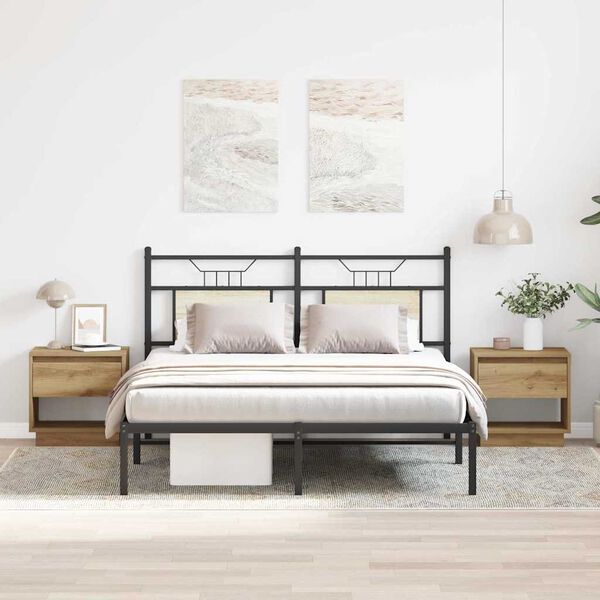 vidaXL Nachttisch 2 pcs Artisan-Eiche 45 x 34 x 44 cm Holzwerkstoff