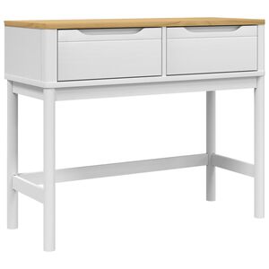 vidaXL Konsolentisch FLORO Wei&szlig; 89,5x36,5x73 cm Massivholz Kiefer