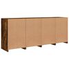 vidaXL Sideboard mit LED-Leuchten Räuchereiche 164x37x67 cm