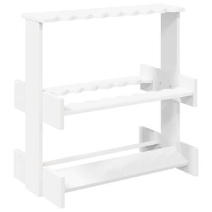 vidaXL Billardqueue-St&auml;nder Holzwerkstoff 60 x 35 x 60 cm Wei&szlig;