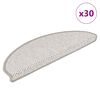 vidaXL Stufenmatten Selbstklebend Sisal-Optik 30Stk. 65x21x4cm Platina