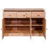 vidaXL Sideboard 3 Schubladen 113x35x73 cm Massivholz Kiefer