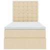 vidaXL Aufbewahrungsbett mit Matratze Creme 100 x 200 cm Polyester