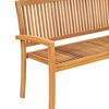 vidaXL Stapelbare Gartenbank mit Auflage 159 cm Massivholz Teak