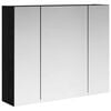 vidaXL Badezimmerspiegelschrank Schwarz Eichen-Optik 60 x 14,5 x 50 cm