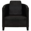 vidaXL Sessel Schwarz Echtleder