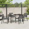 vidaXL Garten Essgruppe 5 pcs Grau Pulverbeschichteter Stahl