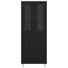 vidaXL Highboard Schwarz Eichen-Optik 69,5 x 34 x 90 cm Holzwerkstoff