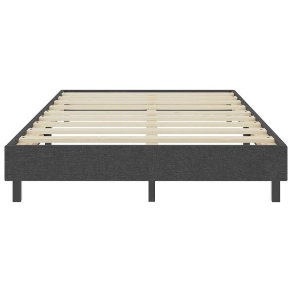 vidaXL Boxspring-Bettgestell Grau Stoff 120x200 cm