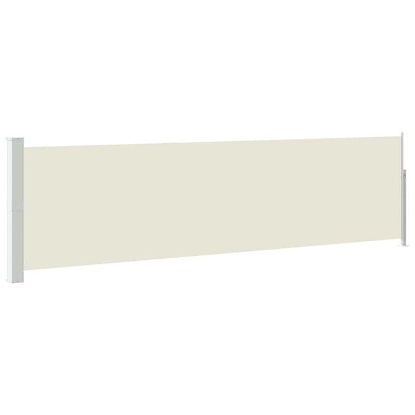 vidaXL Ausziehbare Seitenmarkise 140&times;500 cm Creme