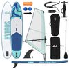 vidaXL Aufblasbares SUP-Board mit Segel HYDROS 330 x 76 x 15 cm T&uuml;rkis