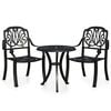 vidaXL 3-tlg. Bistro-Set Aluminiumguss Schwarz