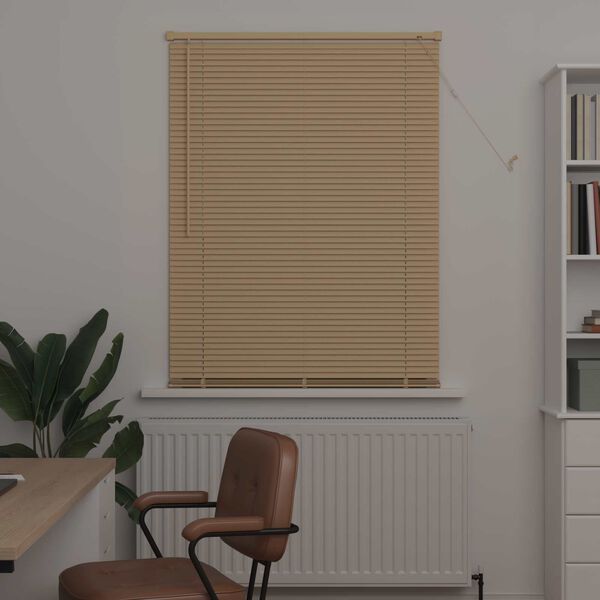 vidaXL Venetianer Jalousie Hellbraun mit Muster 150 x 100 cm PVC
