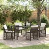 vidaXL Garten Essgruppe 5 pcs Braun Poly-Rattan