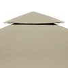 vidaXL Pavillon-Ersatzdach 310 g/m&sup2; Beige 3x3 m