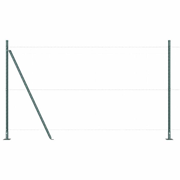 vidaXL Zaunpfosten 13 pcs Gr&uuml;n Stahl