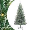 vidaXL K&uuml;nstlicher Weihnachtsbaum beschneit mit LED Licht 240 cm