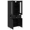 vidaXL Highboard Schwarz Eichen-Optik 69,5 x 34 x 90 cm Holzwerkstoff