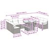 vidaXL Gartensofa-set mit Kissen mit Speicher 11 pcs Beige Poly-Rattan