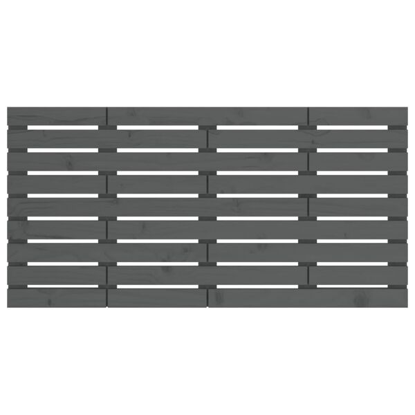 vidaXL Wand-Kopfteil Grau 156x3x63 cm Massivholz Kiefer